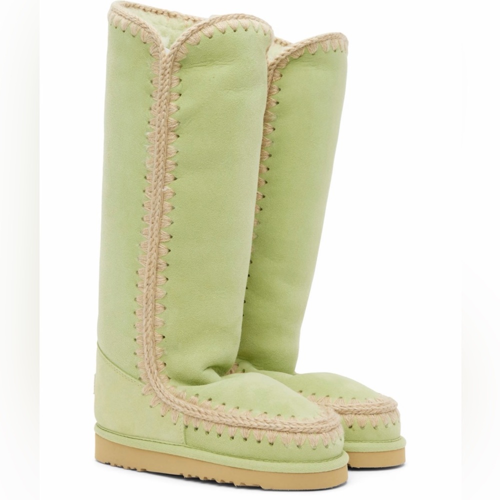 NEW! Mou Women's Light Green Winter Boots